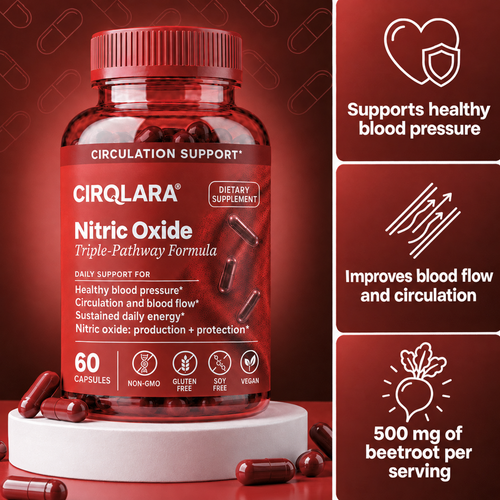 Cirqlara Triple-Pathway Nitric Oxide, Reactivate Your Natural Circulation