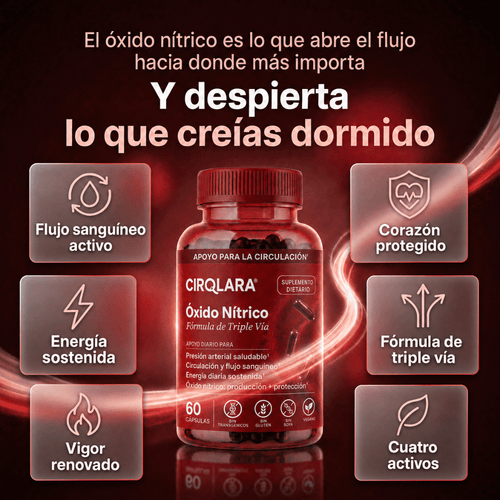 Cirqlara® Óxido Nítrico Triple Vía, Reactiva tu Circulación Natural