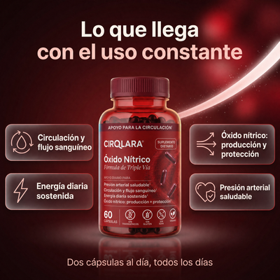 Cirqlara Óxido Nítrico Triple Vía, Reactiva tu Circulación Natural