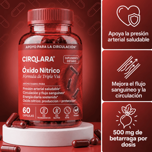 Cirqlara Óxido Nítrico Triple Vía, Reactiva tu Circulación Natural