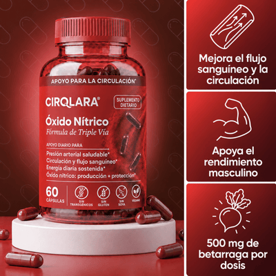 Cirqlara® Óxido Nítrico Triple Vía, Reactiva tu Circulación Natural