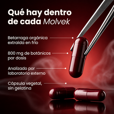 Molvek® Óxido Nítrico Triple Vía, Reactiva tu Circulación Natural